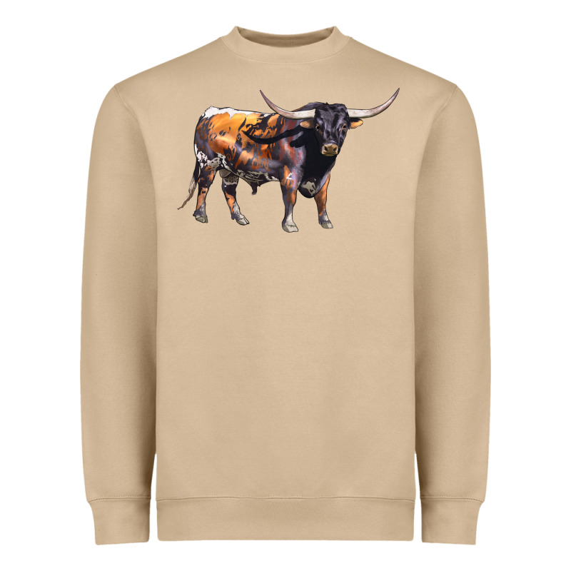 Texas Longhorn Bull Heavyweight Sweatshirt by LillyAllenDesigns | Teevron
