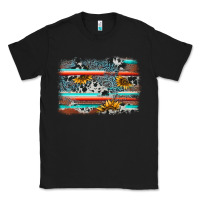 Black serape cowhide sunflower background Classic Tee - AdoDesignShop