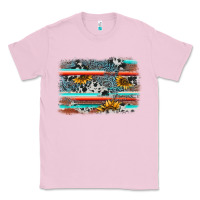 Bubblegum Pink serape cowhide sunflower background Classic Tee - AdoDesignShop