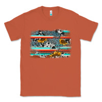 Copper serape cowhide sunflower background Classic Tee - AdoDesignShop