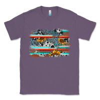 Lavender serape cowhide sunflower background Classic Tee - AdoDesignShop