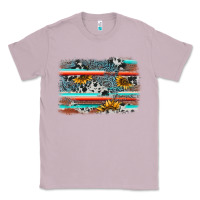 Lilac serape cowhide sunflower background Classic Tee - AdoDesignShop