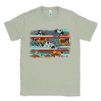 Matcha serape cowhide sunflower background Classic Tee - AdoDesignShop