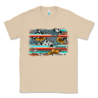 Mushroom serape cowhide sunflower background Classic Tee - AdoDesignShop