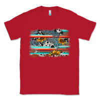 Red serape cowhide sunflower background Classic Tee - AdoDesignShop