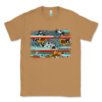 Toasted Coconut serape cowhide sunflower background Classic Tee - AdoDesignShop