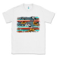 White serape cowhide sunflower background Classic Tee - AdoDesignShop