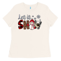 Bone let it snow snowman Ladies Tee - JahusDesignShop