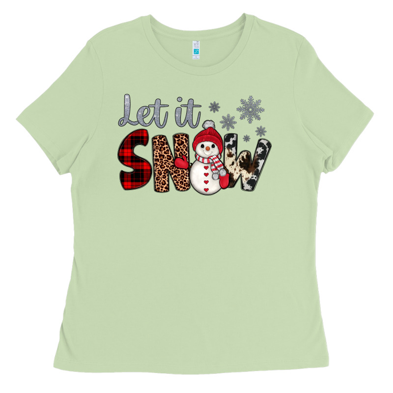 Let It Snow Snowman Ladies Tee by JahusDesignShop | Teevron