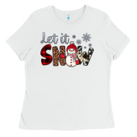White let it snow snowman Ladies Tee - JahusDesignShop
