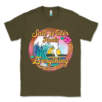Army Green salt water heals everything Classic Tee - Jasminsmagicworld