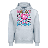 Heather Grey mama's valentine olivia Urban Hoodie - OliviaCreatesArt