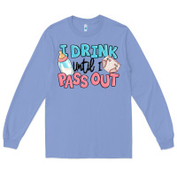 Colony Blue i drink until i pass out baby Long Sleeve Tee - MaliasSmallBusiness