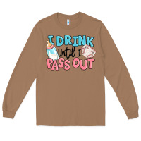 Toasted Coconut i drink until i pass out baby Long Sleeve Tee - MaliasSmallBusiness