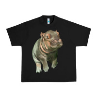 Black baby hippo Urban Heavy Tee - LillyAllenDesigns