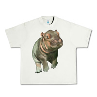 Pistachio baby hippo Urban Heavy Tee - LillyAllenDesigns