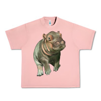 Salmon baby hippo Urban Heavy Tee - LillyAllenDesigns