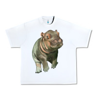 White baby hippo Urban Heavy Tee - LillyAllenDesigns