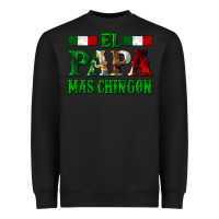 Black El Papa Mas Chingon Mexican Heavyweight Sweatshirt - LillyAllenDesigns