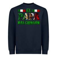 Navy El Papa Mas Chingon Mexican Heavyweight Sweatshirt - LillyAllenDesigns