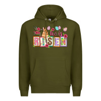 Army Green He is risen Premium Hoodie - NancyCooperArtShop