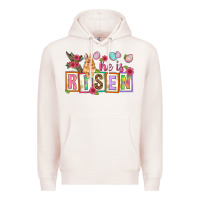 Pale Pink He is risen Premium Hoodie - NancyCooperArtShop