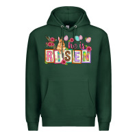 Sports Green He is risen Premium Hoodie - NancyCooperArtShop