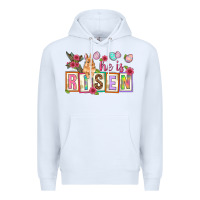 White He is risen Premium Hoodie - NancyCooperArtShop