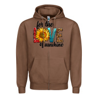 Chestnut For The Love Of Sunshine Zipper Hoodie - BundleAndBundleShop