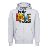 Heather Grey For The Love Of Sunshine Zipper Hoodie - BundleAndBundleShop