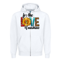 White For The Love Of Sunshine Zipper Hoodie - BundleAndBundleShop