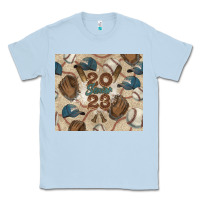 Dusty Blue Baseball senior Classic Tee - NancyCooperArtShop