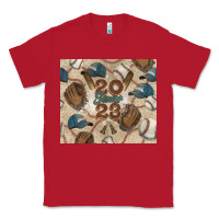 Red Baseball senior Classic Tee - NancyCooperArtShop