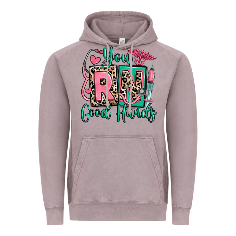 You Rn Good Hands Registered Nurse Vintage Hoodie by RanaPortraitStore | Teevron