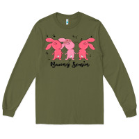 Army Green easter bunny Long Sleeve Tee - MaliasSmallBusiness
