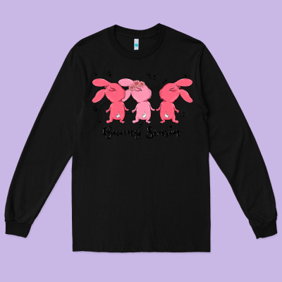 Easter Bunny Long Sleeve Tee Designed By Maliassmallbusiness