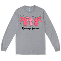 Heather Grey easter bunny Long Sleeve Tee - MaliasSmallBusiness