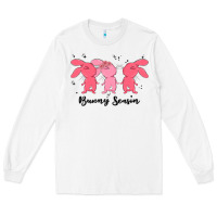 White easter bunny Long Sleeve Tee - MaliasSmallBusiness