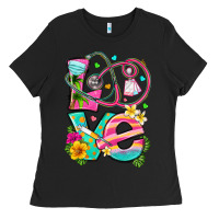 Black love summer nurse Ladies Tee - texasbilliewilder