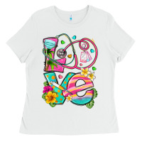 White love summer nurse Ladies Tee - texasbilliewilder