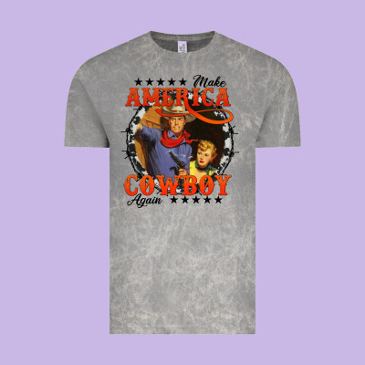 Make America Cowboy Again Vintage Tee Designed By Adodesignshop