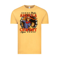 Vintage Mustard make america cowboy again Vintage Tee - AdoDesignShop