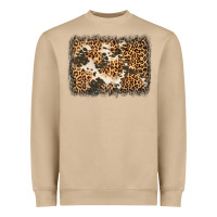 Mushroom distressed leopard cowhide background Heavyweight Sweatshirt - Jasminsmagicworld