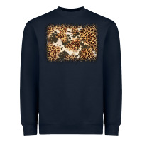 Navy distressed leopard cowhide background Heavyweight Sweatshirt - Jasminsmagicworld