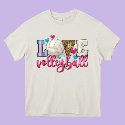 Love Volleyball Heavy Core Tee Designed By Zillion Design Studio