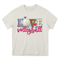 Cream love volleyball Heavy Core Tee - Zillion Design Studio