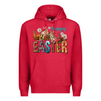 Cardinal Happy Easter with Cowboy Premium Hoodie - NancyCooperArtShop