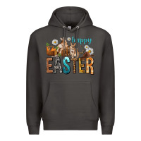 Smoke Happy Easter with Cowboy Premium Hoodie - NancyCooperArtShop