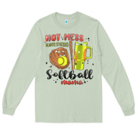 Matcha hot mess always stressed softball mama stanley cup Long Sleeve Tee - MaliasSmallBusiness