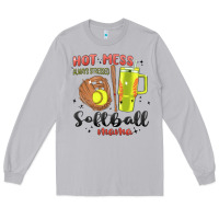 Moon Dust hot mess always stressed softball mama stanley cup Long Sleeve Tee - MaliasSmallBusiness